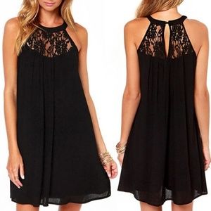 Sleeveless Chiffon dress black